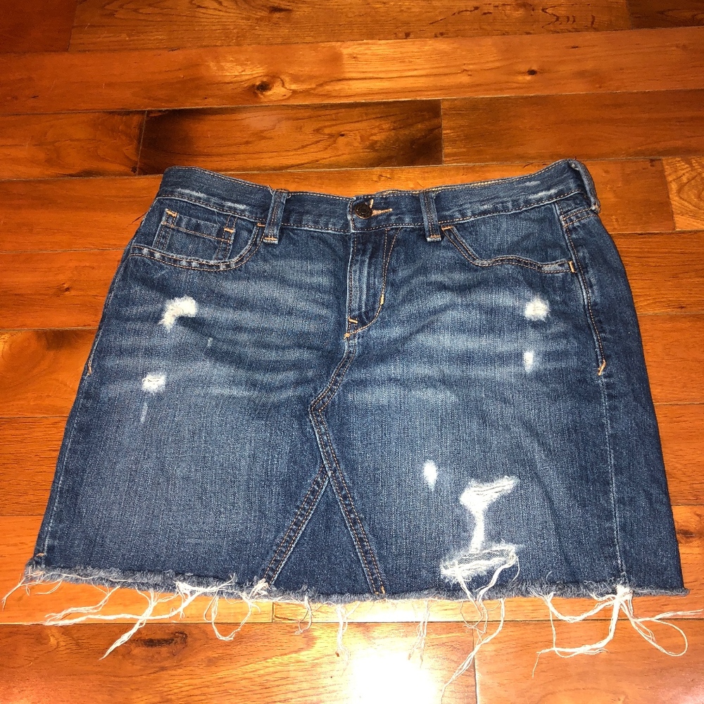 Old Navy Distressed Denim Skirt